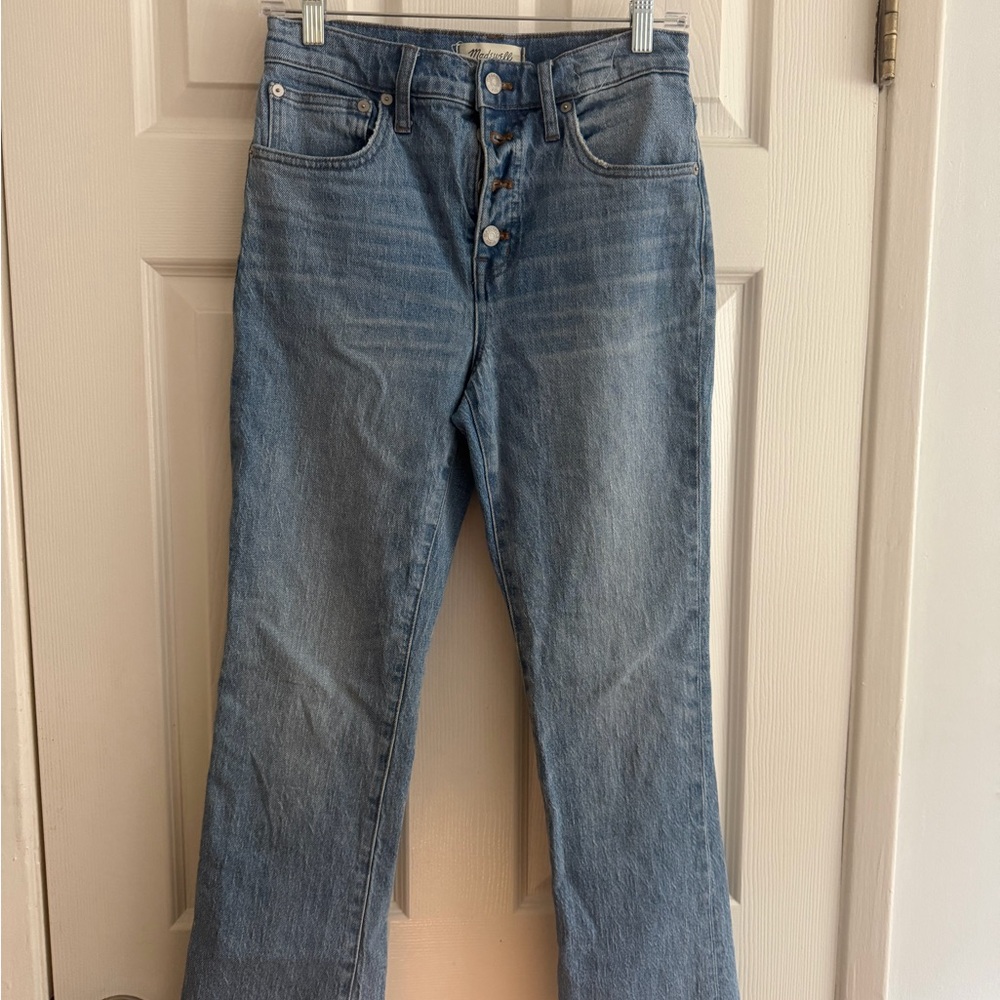 Madewell Light Blue Bootcut Jeans with Button Fly